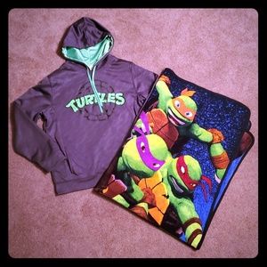 TMNT hoodie and blanket bundle